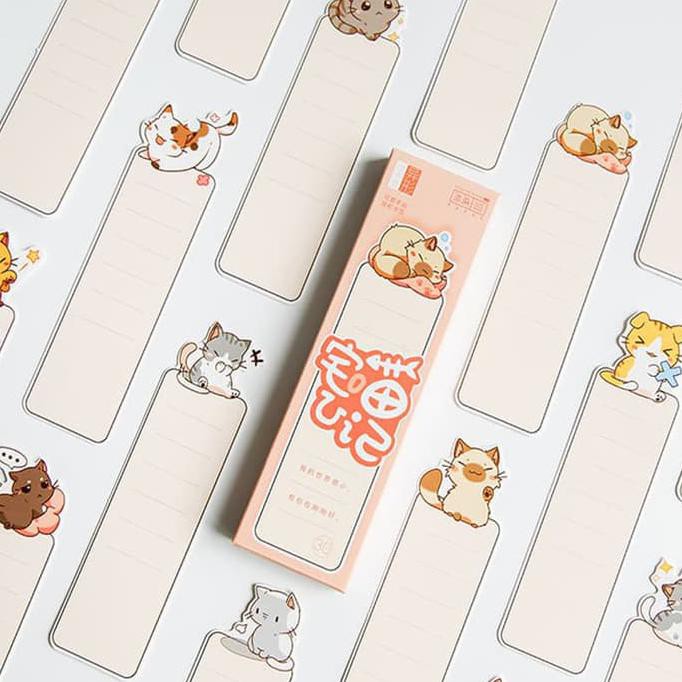 

BEST SELLER Lovely Cat Bookmark Set - Pembatas Buku Note Kertas TERJAMIN