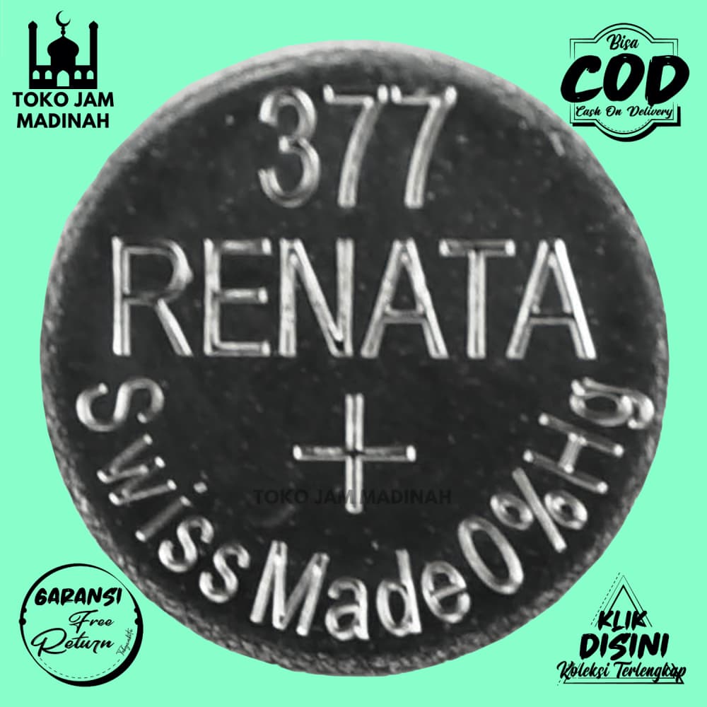 Batu Baterai Jam Tangan  Renata 377 /626  Awet Perlengkapan Rumah Tangga Silver Original