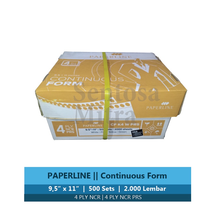 

Paperline Continuous Form Kertas Komputer 4 ply NCR PRS 9.5 x 11 inch