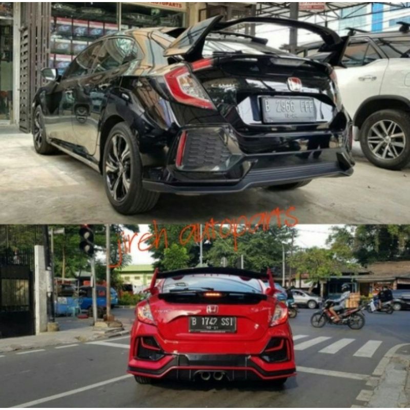Spoiler Honda Civic Turbo hatcback type R fiber spoiler ciivic model Hc Racing