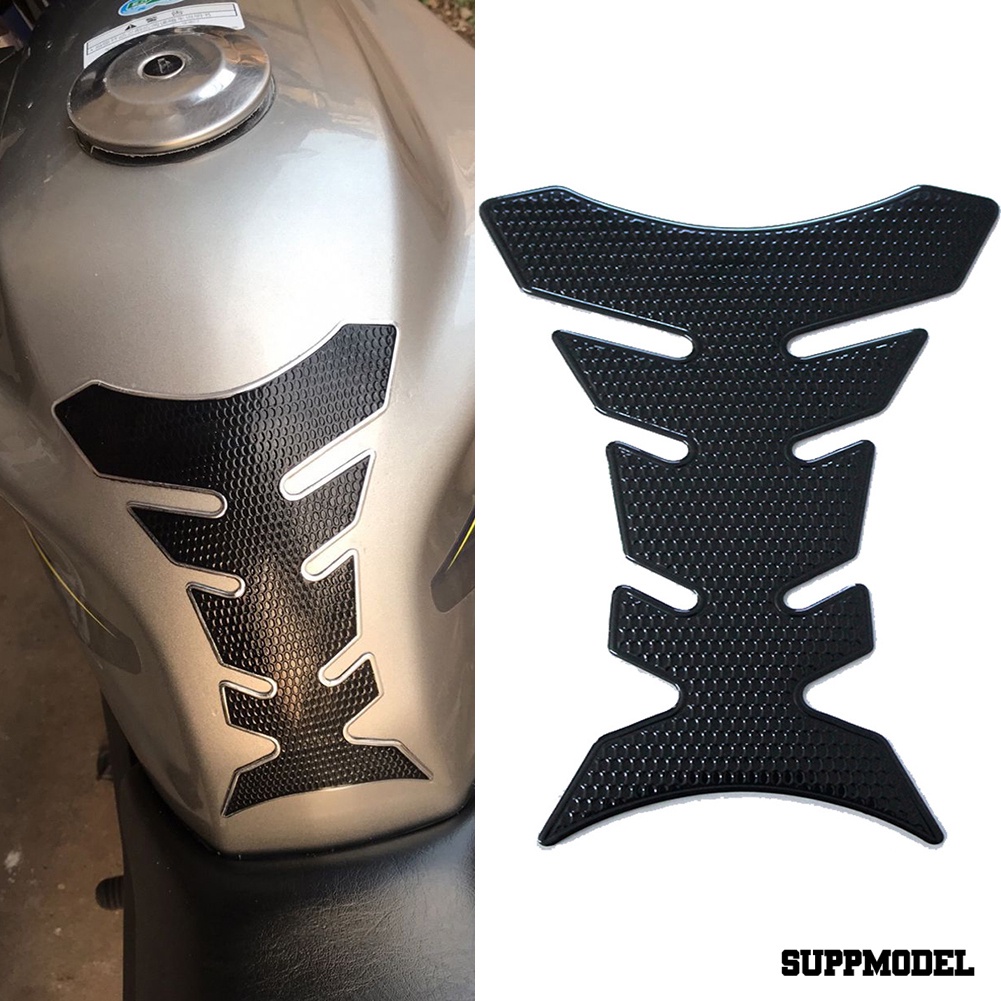 SPM 2Pcs Motorbike Fishbone Shape Oil Gas Fuel Tank Pad Protector Stickers Decals