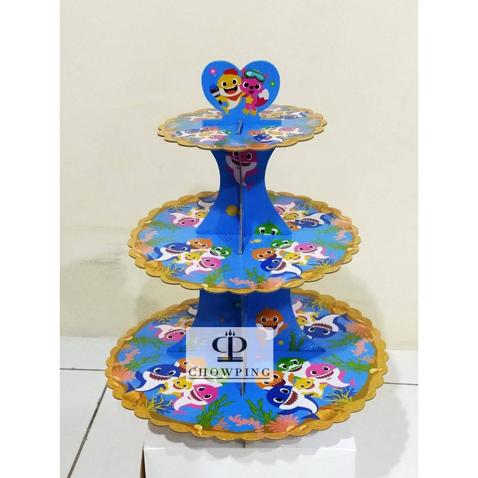 Cupcake Stand / Standing Cake Tier / Tatakan Kue Katakter Ikan Hiu Shark