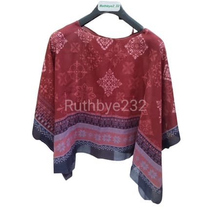 Ruthby Kimono Scarf / Scarf Outer / Outerwear / Outer Scarf-Kimono-Candis Maroon