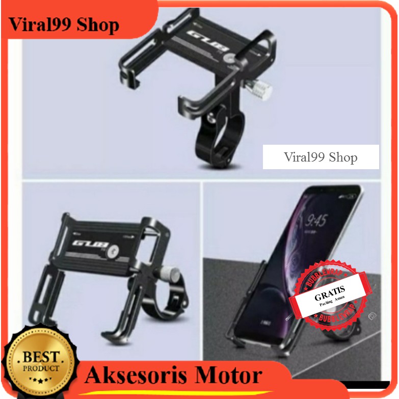 GuB P10 Holder Handphone Stang Sepeda Motor PCX ADV CB150R VERZA