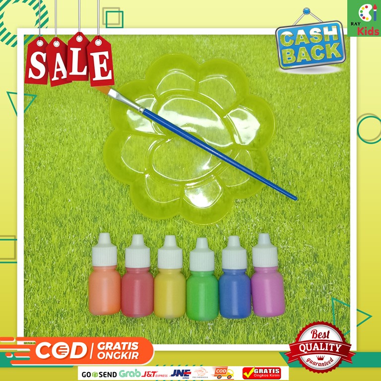 

Paket Melukis Mewarnai Cat Air 6 Warna Botol Tetes 10ml