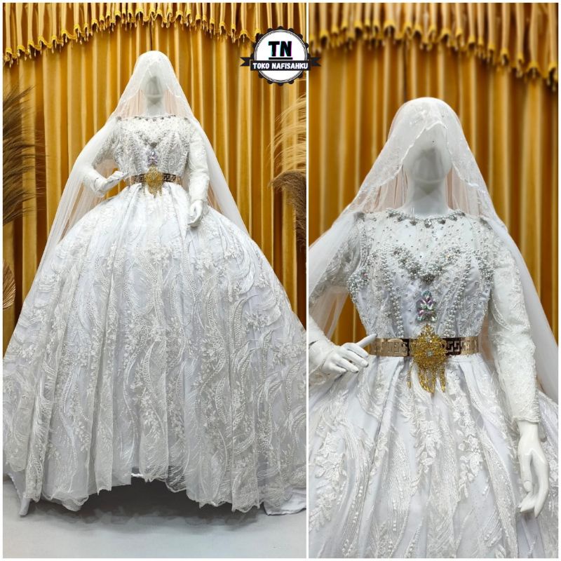 ballgown pengantin promo spesial | baju dress pengantin akad resepsi pernikahan | gaun muslim