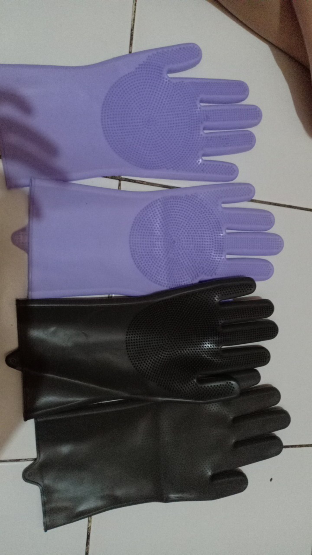 Km-56 Sepasang Sarung Tangan Silikon / Magic Dishwashing Gloves / Sarung Cuci Piring