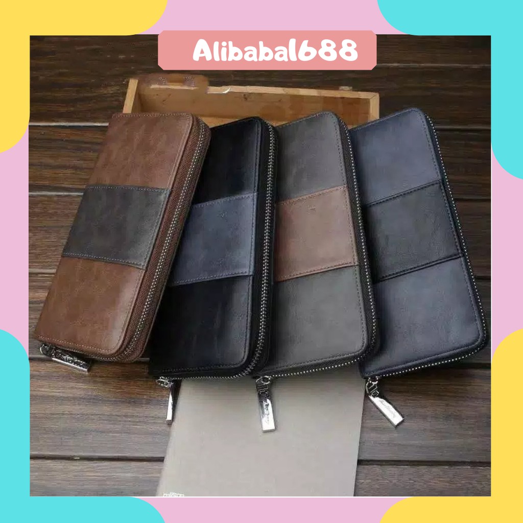 *ALIBABA1688*C0D Dompet Pria Panjang N08 Dompet Kulit Dompet Import Men Pocket