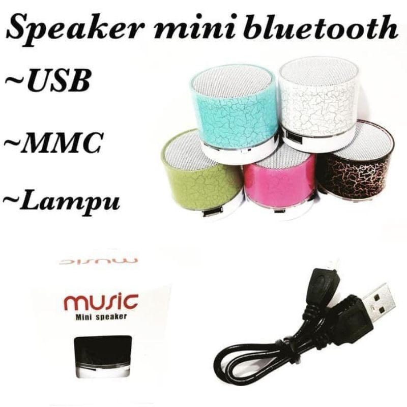 Speaker Bluetooth + Lampu Warna-Warni // Speaker Aktif