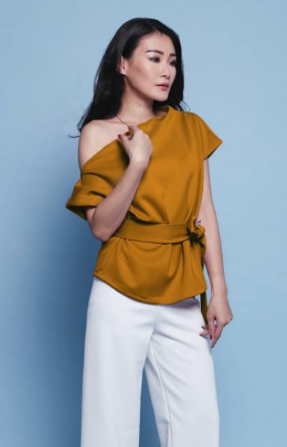 VIRTUE TOP/ ONE SHOULDER TIED TOP / ONE SHOULDER TOP