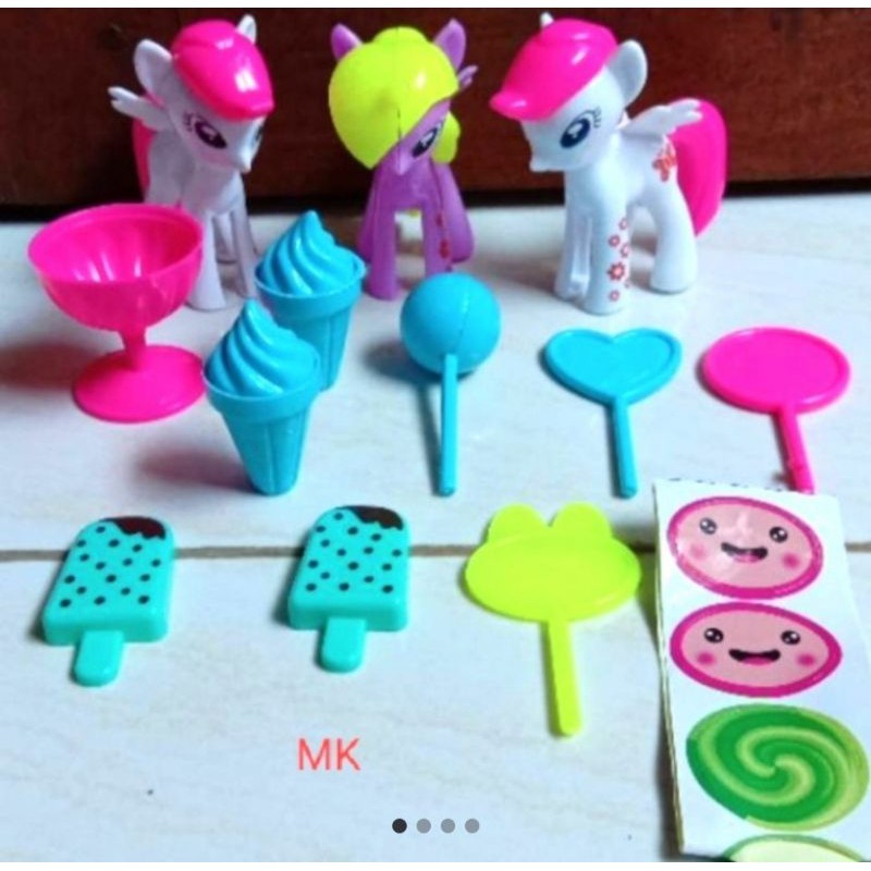 Mainan Anak Kuda Poni Plastik Set Ice Cream ( FI 556 )