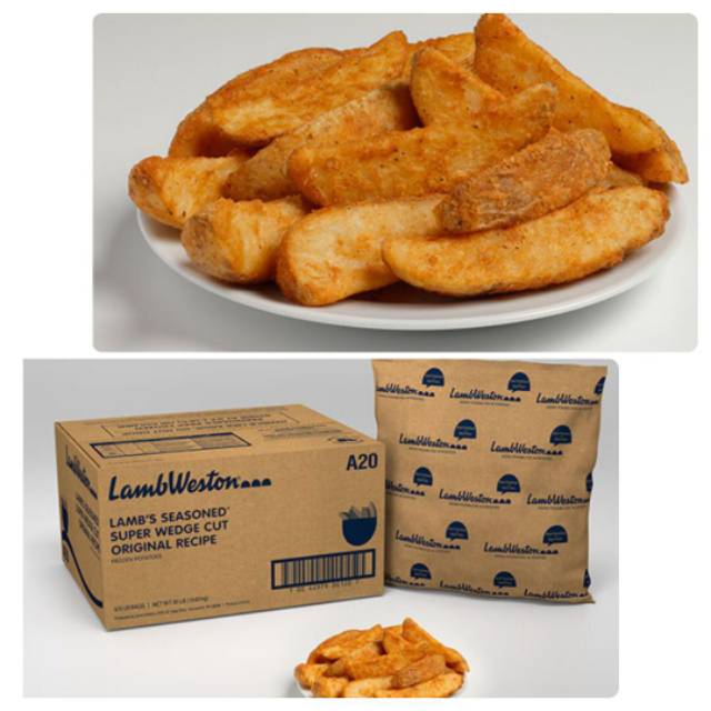 

[1 karton] Lamb Weston Potato Wedges Kentang Goreng