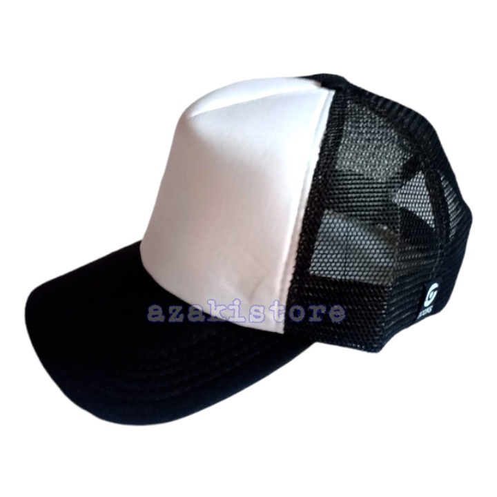 Topi Hitam Depan Putih Keren