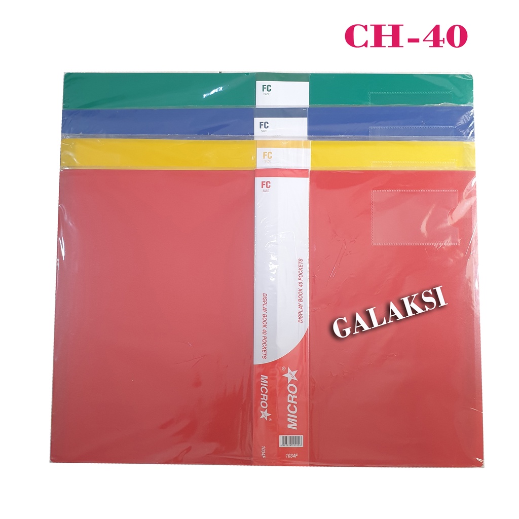 

CLEAR HOLDER / DISPLAY BOOK 40 POCKET MICROSTAR