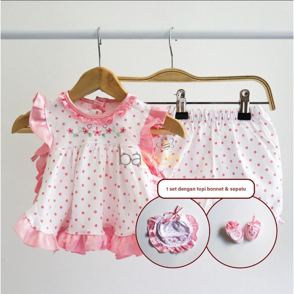 SAILOR GIRL / CHARLOTTE Baju Setelan Celana Bunga Topi Sepatu Pergi Lucu Fashion Anak Bayi Perempuan Terlaris