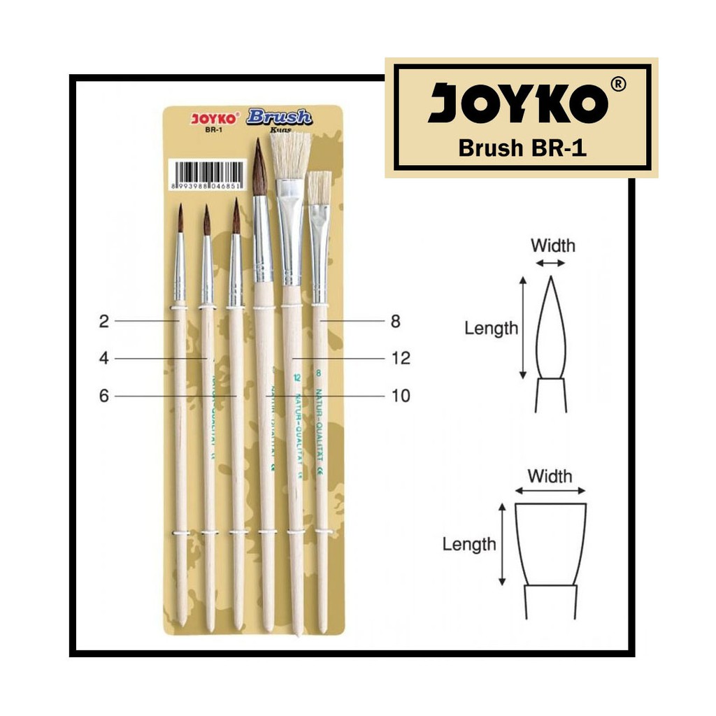 Jual Kuas Lukis Joyko 1 Set Joyko Brush Set 6 Br 1 Kuas Cat Air Joyco Indonesiashopee Indonesia 4326