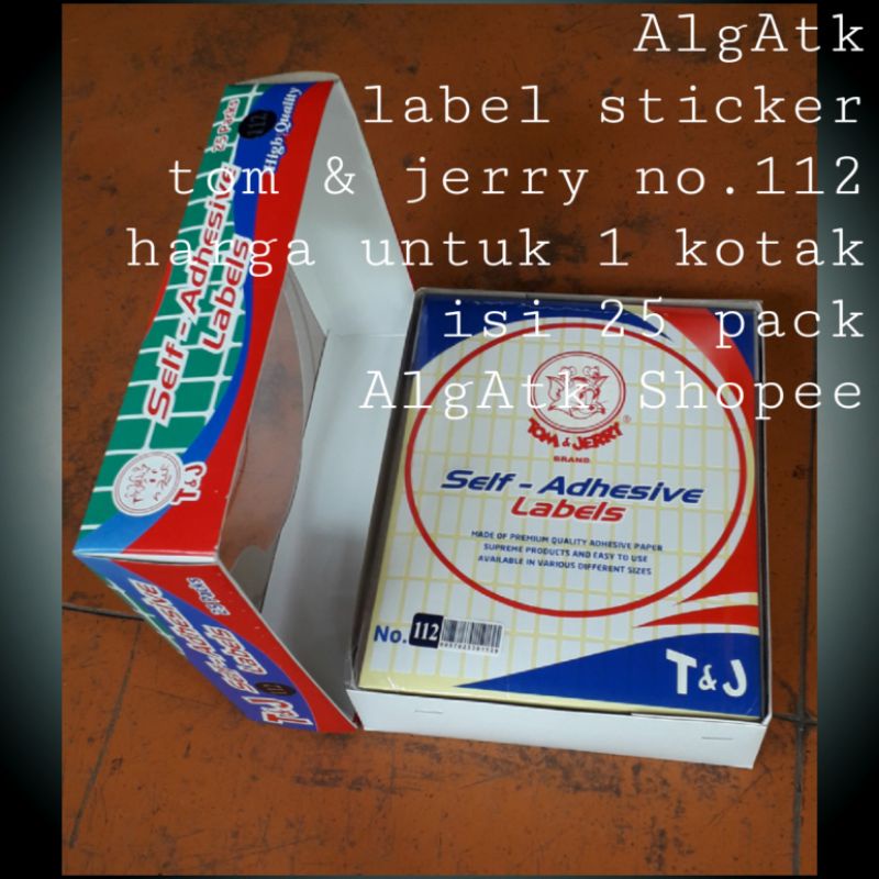 

Label tom&jerry no.112 harga 1 kotak
