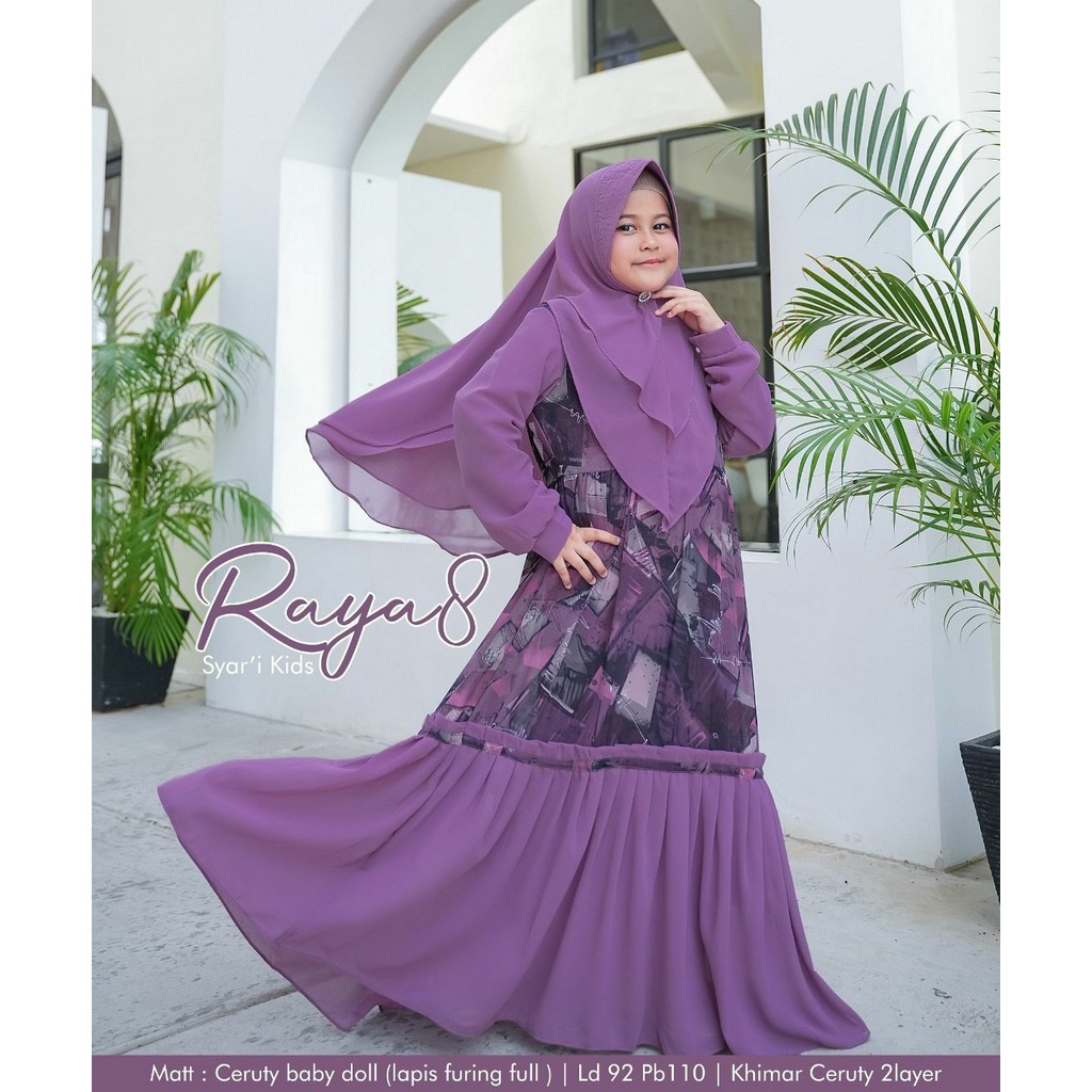 Syari Anak Raya Kids 8/Fashion Anak/Gamis Anak/