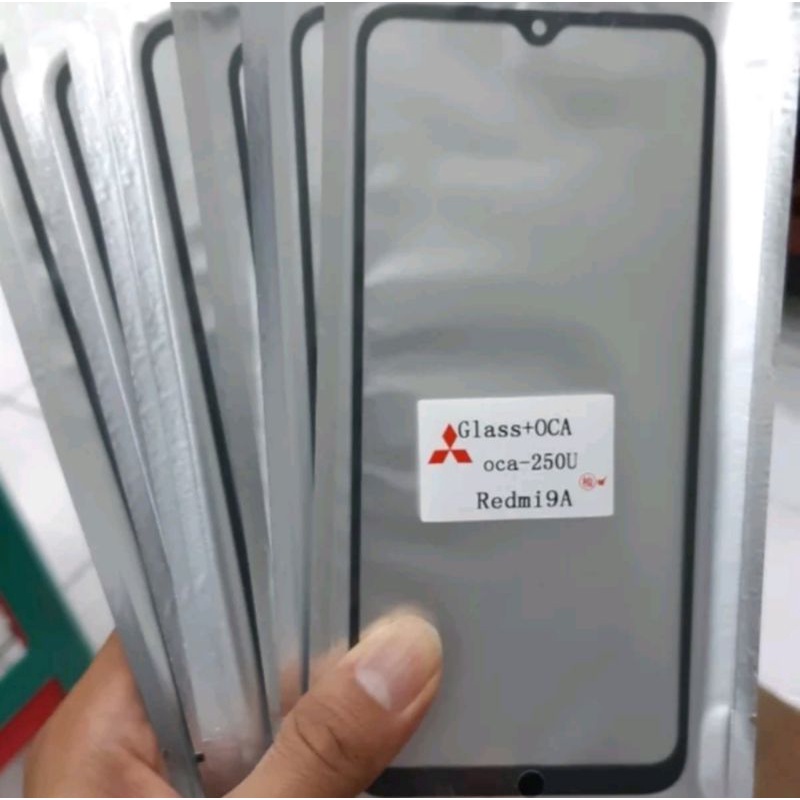 Kaca lcd + Lem Oca Kering Xiaomi Redmi 9A | 9C  Kaca Depan Kaca Touchscreen Ts Tc Original glass