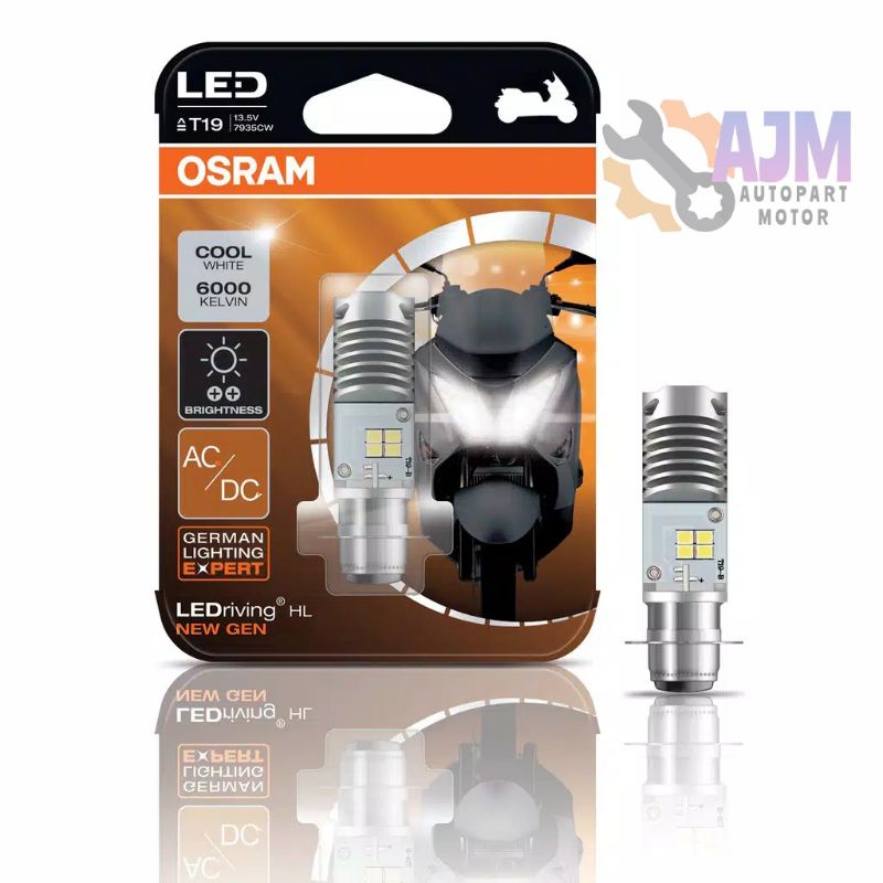 OSRAM LED BOLHAM DEPAN OSRAM LED T19 ORIGINAL MOTOR BEBEK MATIC