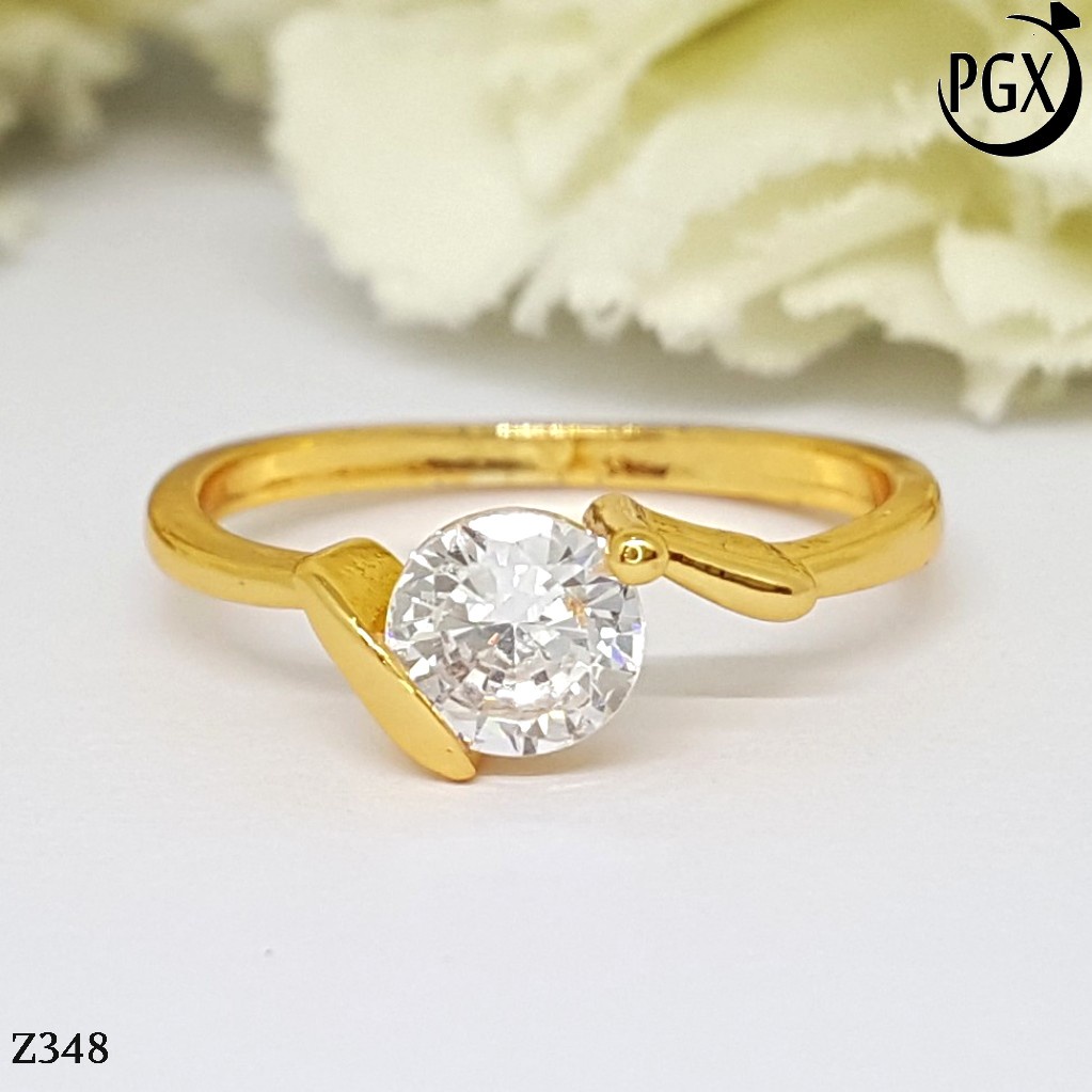 PGX Cincin Xuping Wanita Aksesoris Fashion Perhiasan Lapis Emas Premium - Z348