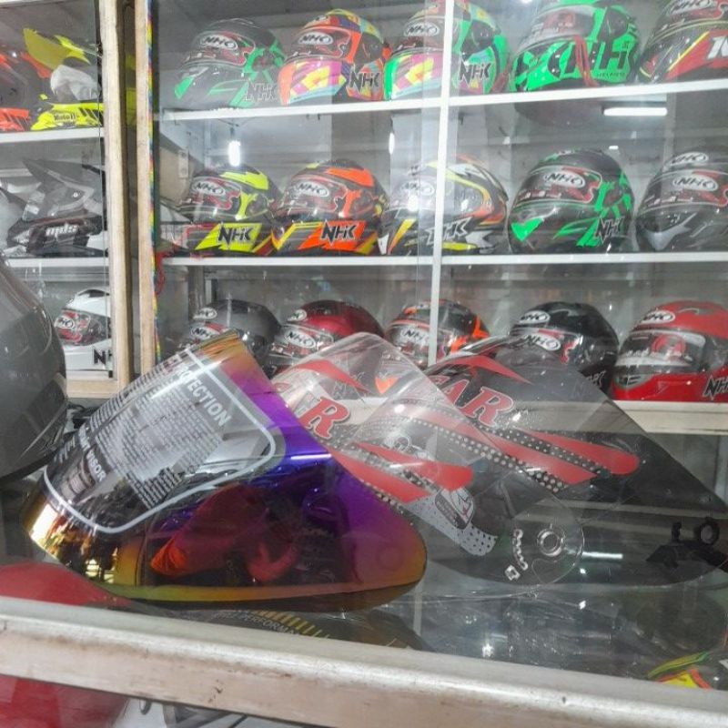 KACA HELM KYT DJ MARU,INK CETRO, GIX,GMT, tambah breket   (berket nya sama bisa di pasang)ter baik dan termurah