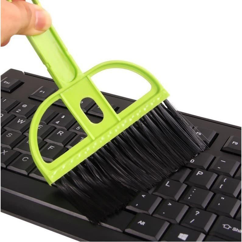 Sapu Pengki Mini Set Serbaguna Sapu Serokan Kecil Mini Dustpan Set Universal