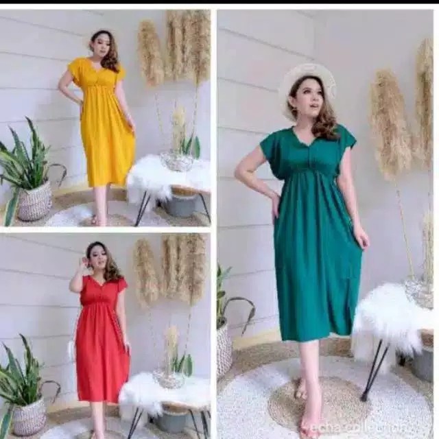 DASTER BALI DRESS BALI MANOHARA PANJANG POLOS