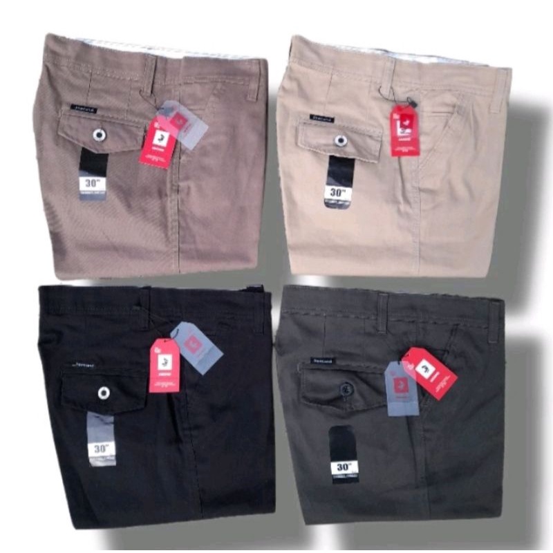 Hanzco Celana Chinos Pendek Pria Premium Bahan Katun Melar