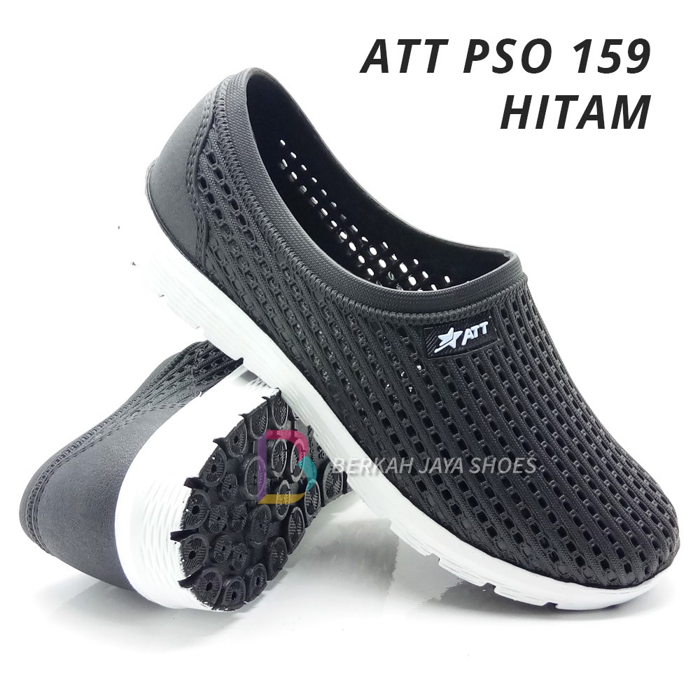 Sepatu Karet Pria - Sepatu Slip On Karet Pria ATT PSO 159 Varian Warna Anti Air dan Anti Slip