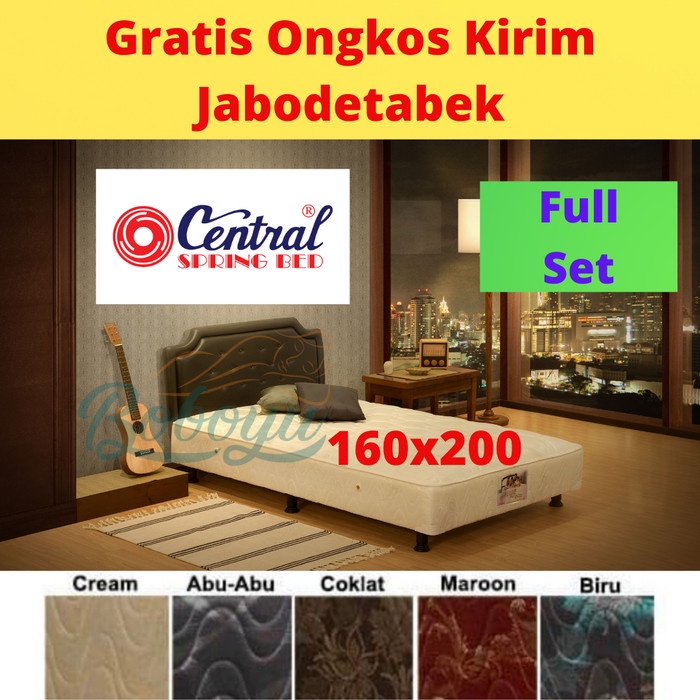 Fachriagro- Kasur Matras Multibed Central Springbed Deluxe Ukuran 160X200 (1 Set) - Putih
