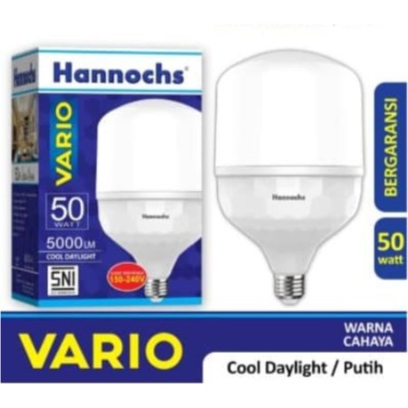 Hannochs Lampu LED / Bohlam LED VARIO 50 watt / 50W Cahaya Putih