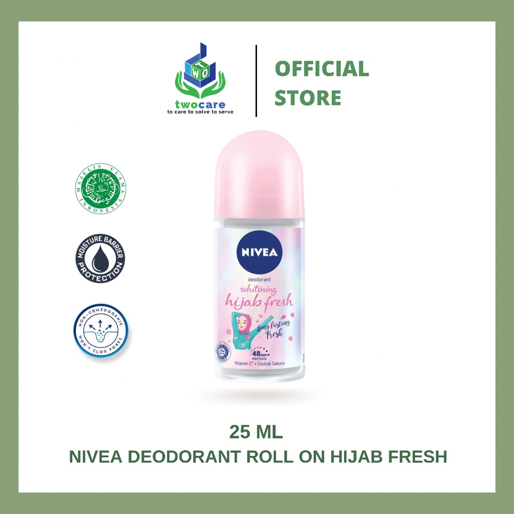 NIVEA Hijab Fresh Whitening Deodorant Roll On 25 ml / 50 ml