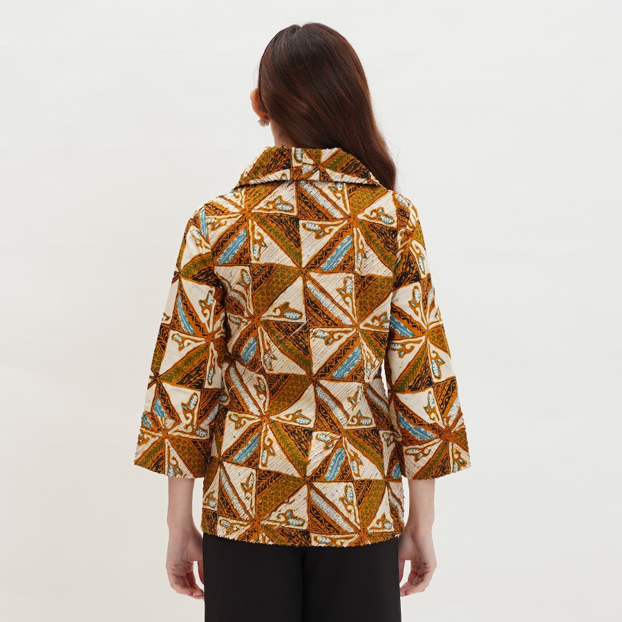 [RAMADAN SALE] NONA RARA - Nindita Sogan T0693,Baju atasan kerja blouse batik wanita modern-2