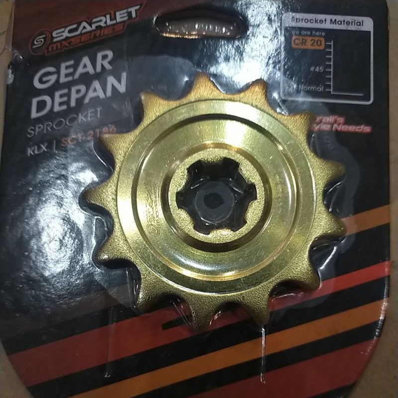 SSS GEAR GER DEPAN 428 520 JUPITER VIXION R15 MEGAPRO GL CB150R SUPRA SATRIA FU SMASH SHOGUN GIR FRONT SPROCKET-13SCARLETklx428