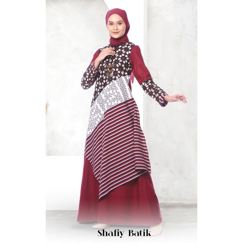 GAMIS GBL LILY SHAFIY BATIK ETNIK TENUN LURIK KOMBINASI KATUN TOYOBO PREMIUM DRESS MUSLIMAH BUSUI MO