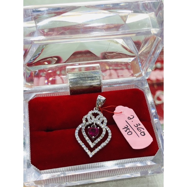 Liontin daun permata emas asli 750/17k