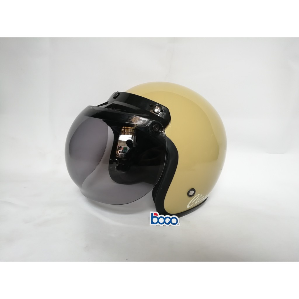 HELM BOGO CLASSIC WARNA KREM DEWASA KACA BOGO ORIGINA;