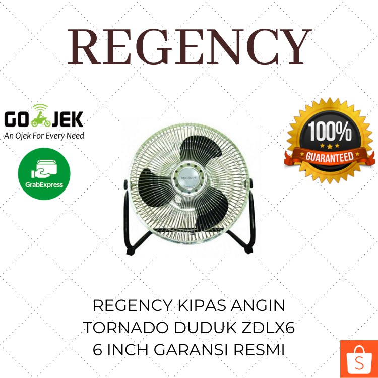 Regency Kipas Angin Besi Duduk Tornado ZDLX 6 6 inch Kecil Mini Murah Original Garansi Resmi