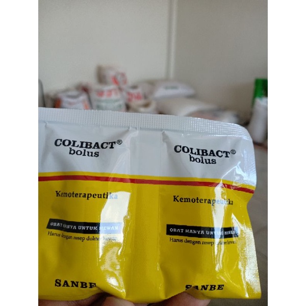 Colibact bolus/Obat diare sapi kambing kuda domba dan babi 1 bolus