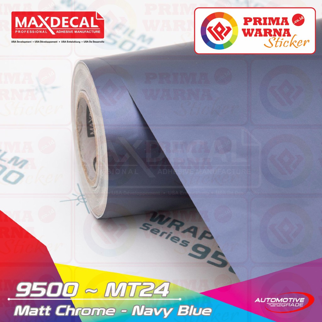 Maxdecal 9500 MT24 Matte Chrome Navy Blue, Wrap Series Sticker, Meteran Lebar 152cm