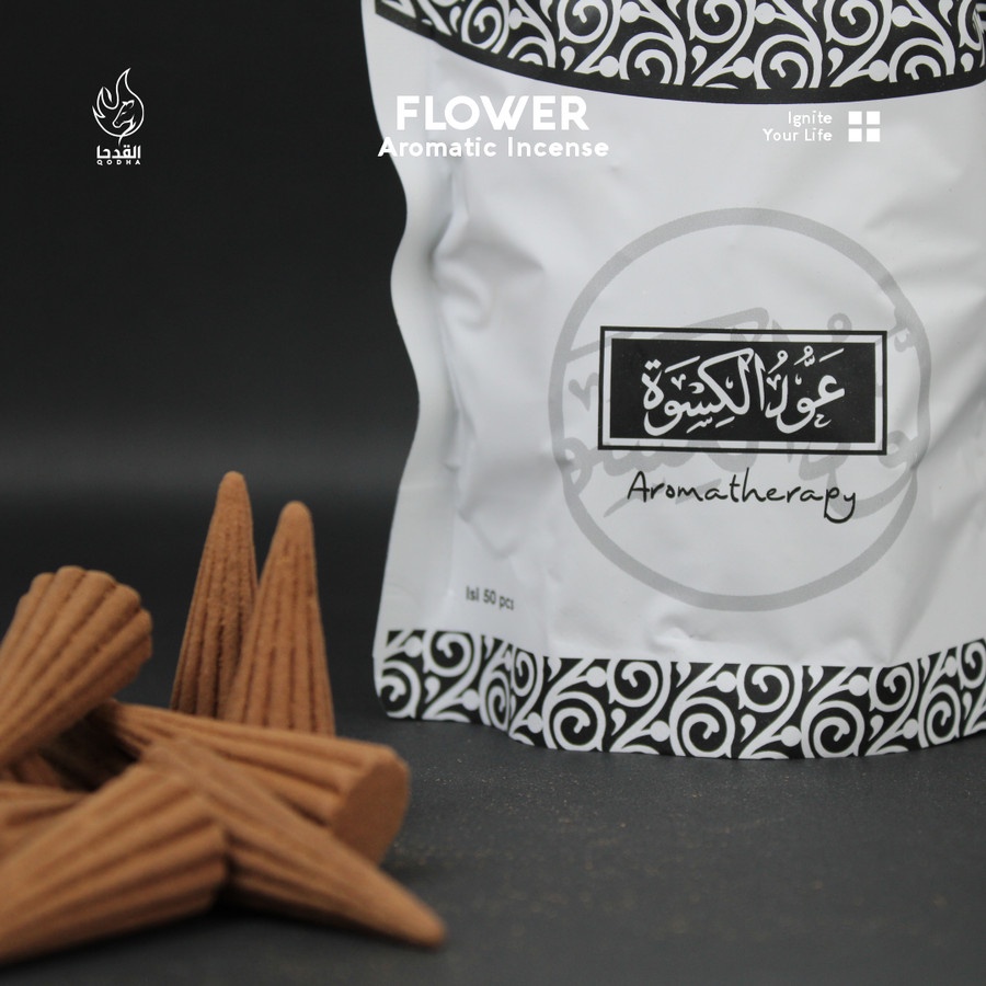 Bukhur Buhur Dupa Kerucut Aromaterapi Qodha isi 50 Pcs Aroma OUD KISWAH