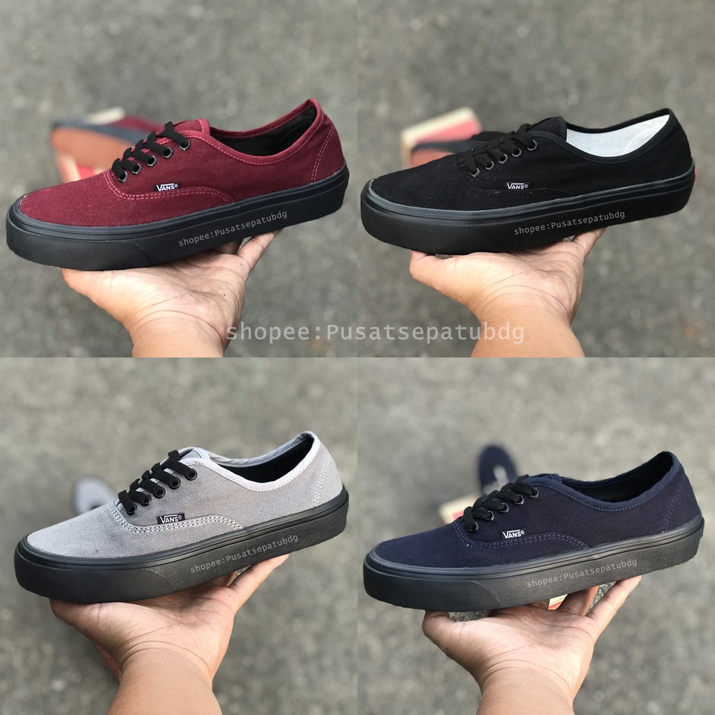 VANS AUTHENTIC BLACK 4 VARIAN WARNA WAFFLE DT