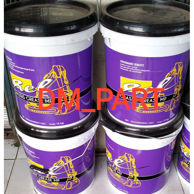 gemuk grease stempeT PASLIN alat berat CHASIS beku excavator dozer 15 kg 1 ember REL KOMATSU CAT
