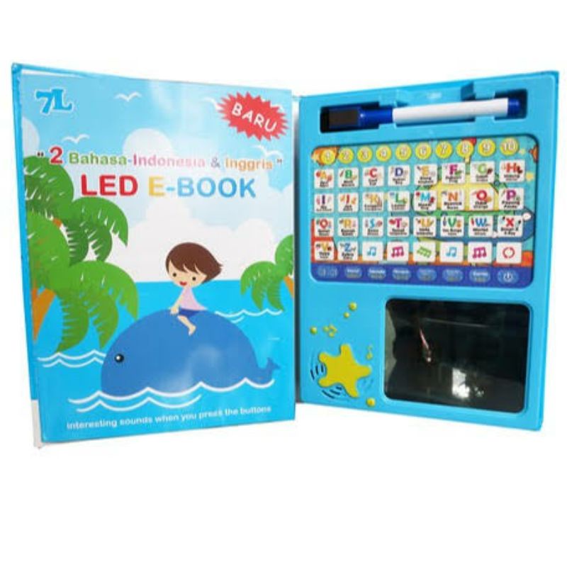 Mainan Edukatif LED E-Book Dua Bahasa (Ind-Eng) dari 7L-2
