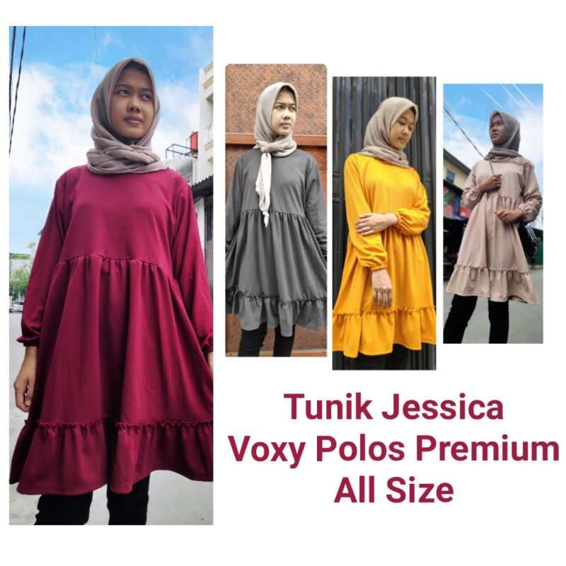 MOMOGI- TUNIK DEWASA JESSICA / TUNIK POLOS PREMIUM DEWASA / ALL SIZE