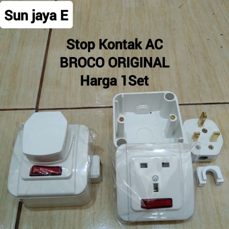 Jual Stop Kontak Ac Broco Original Set Shopee Indonesia