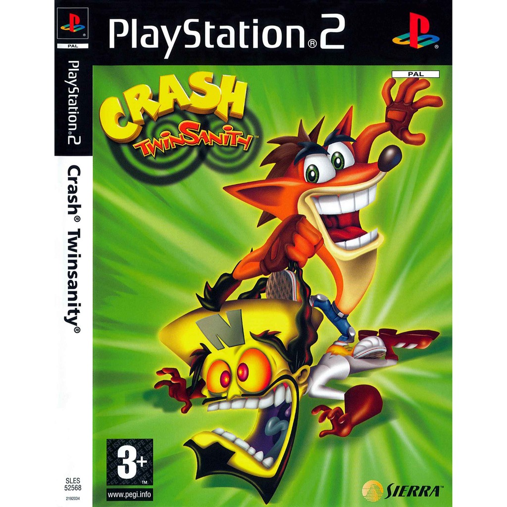 KASET DVD GAME PS2: CRASH TWINSANITY