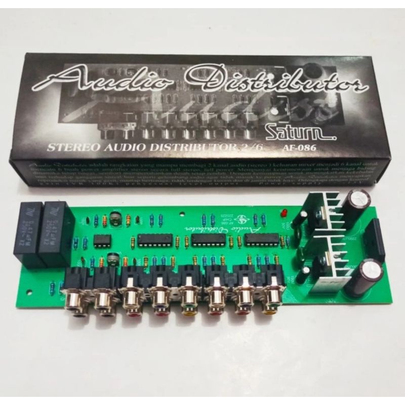 Audio Distributor Stereo Audio Distributor 2 To 6 PCB Fiber Type AF-086