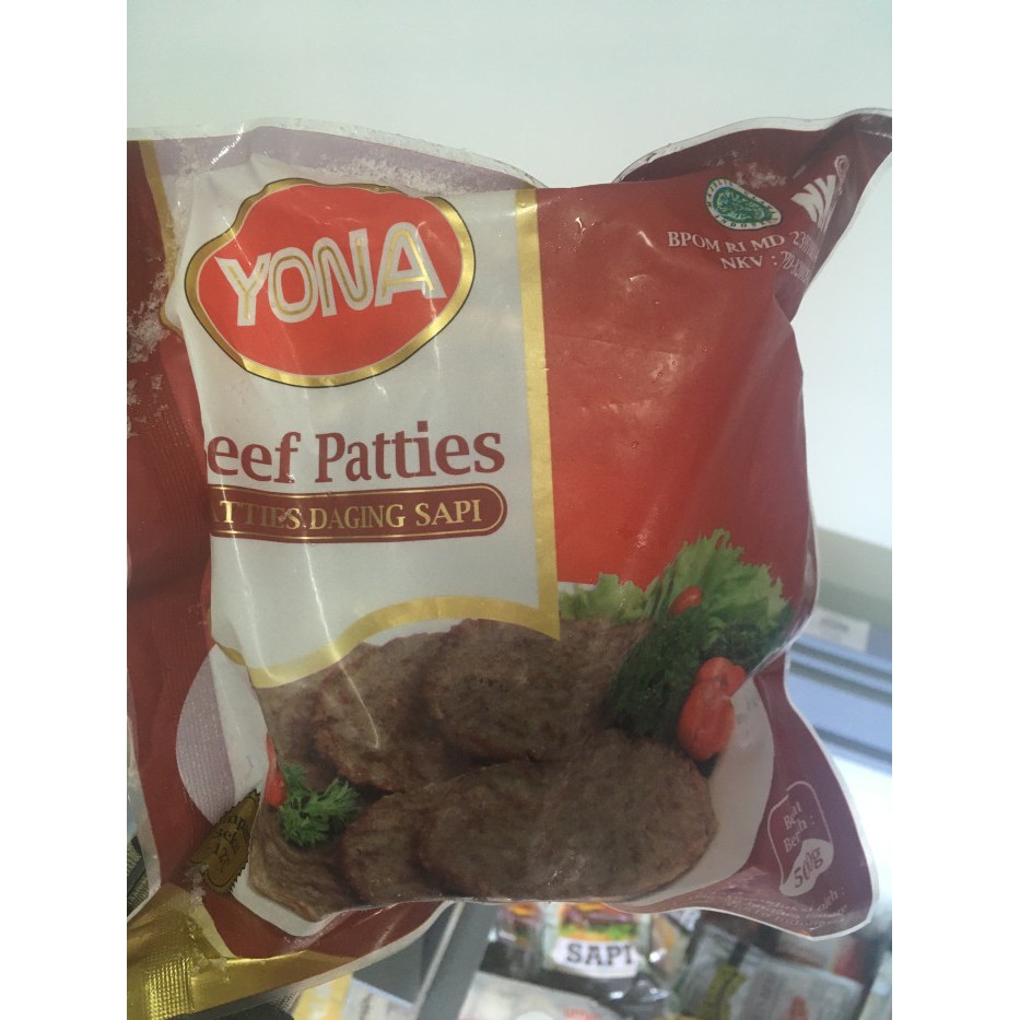 

YONA BEEF PATTIES / DAGING BURGER 500 Gram